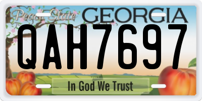 GA license plate QAH7697