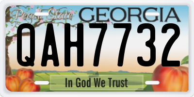 GA license plate QAH7732