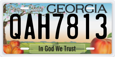GA license plate QAH7813