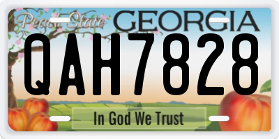 GA license plate QAH7828