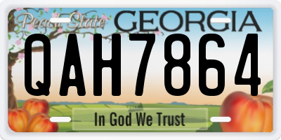GA license plate QAH7864