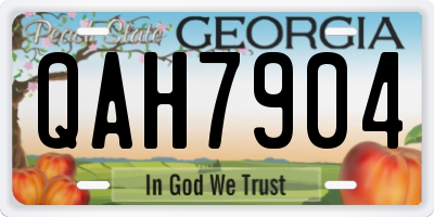 GA license plate QAH7904
