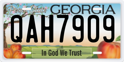 GA license plate QAH7909