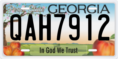 GA license plate QAH7912
