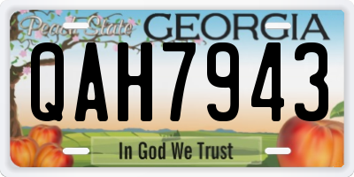 GA license plate QAH7943