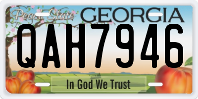 GA license plate QAH7946