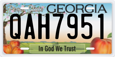 GA license plate QAH7951