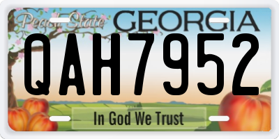 GA license plate QAH7952
