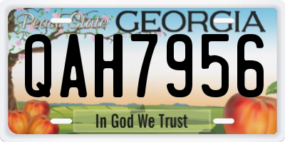 GA license plate QAH7956