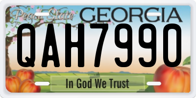 GA license plate QAH7990