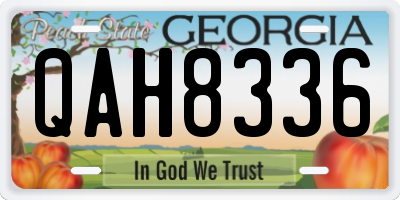 GA license plate QAH8336