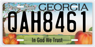 GA license plate QAH8461