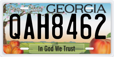 GA license plate QAH8462