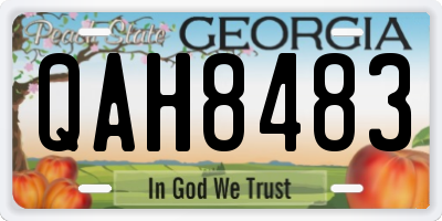 GA license plate QAH8483