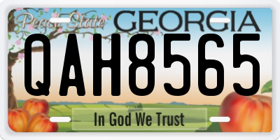 GA license plate QAH8565