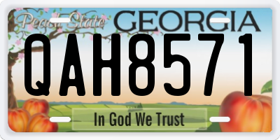 GA license plate QAH8571