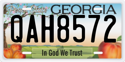 GA license plate QAH8572