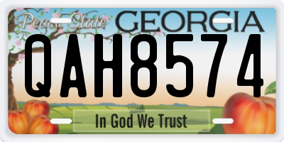 GA license plate QAH8574