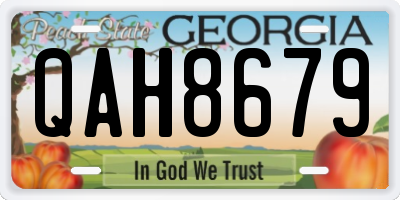 GA license plate QAH8679