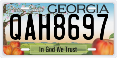 GA license plate QAH8697