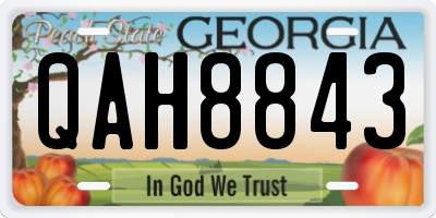 GA license plate QAH8843