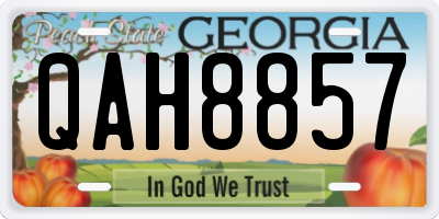 GA license plate QAH8857