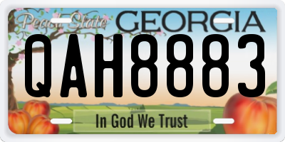 GA license plate QAH8883