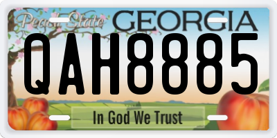 GA license plate QAH8885