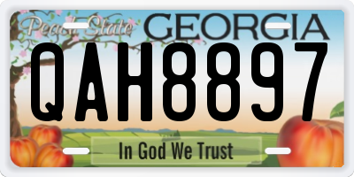 GA license plate QAH8897