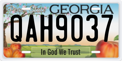 GA license plate QAH9037