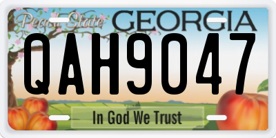 GA license plate QAH9047
