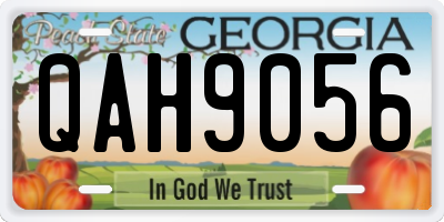 GA license plate QAH9056