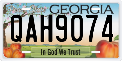 GA license plate QAH9074