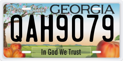 GA license plate QAH9079