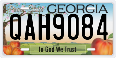 GA license plate QAH9084