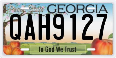 GA license plate QAH9127