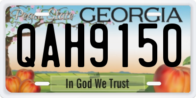 GA license plate QAH9150