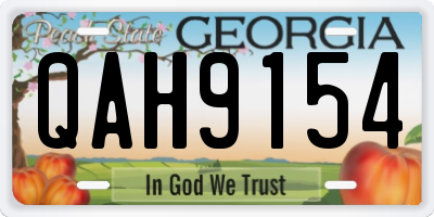 GA license plate QAH9154