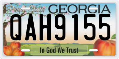 GA license plate QAH9155