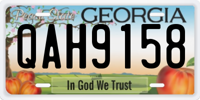 GA license plate QAH9158