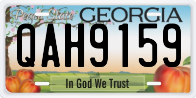 GA license plate QAH9159