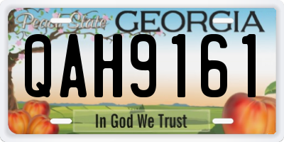 GA license plate QAH9161