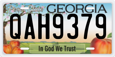 GA license plate QAH9379