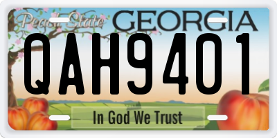 GA license plate QAH9401