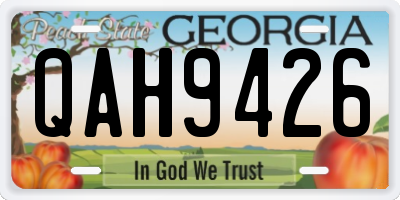 GA license plate QAH9426