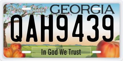 GA license plate QAH9439
