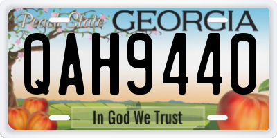 GA license plate QAH9440