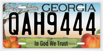 GA license plate QAH9444