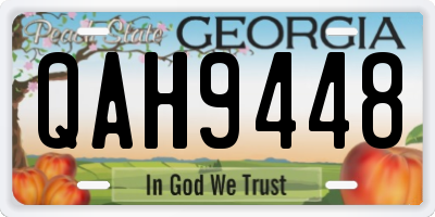 GA license plate QAH9448