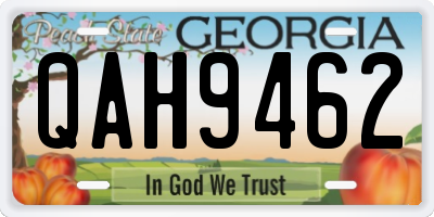 GA license plate QAH9462